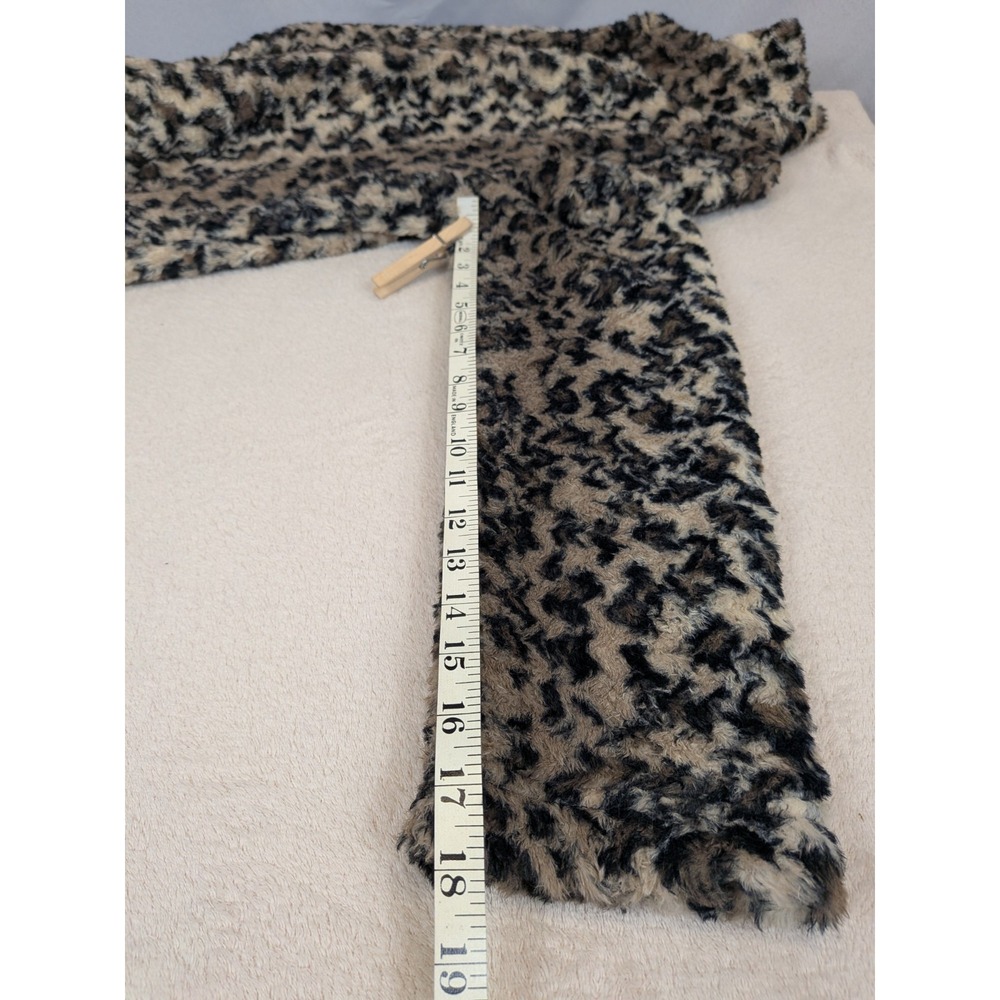 Dylan by True Grit Jacket Large Faux Fur Leopard Print Coat Soft Fuzzy L - Picture 9 of 11